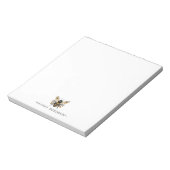 Elegant Botanical Gold Bee Personalized  Notitieblok (Linkerzijde)