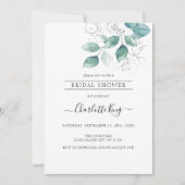 Elegant Botanical Gold Einladung Kaart (Voorkant)