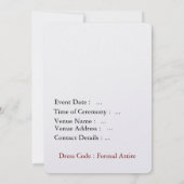 Elegant botanical gold frame save the date card Kaart (Achterkant)