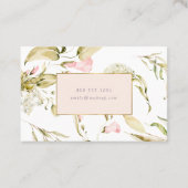 Elegant Botanical Gold Lijst Floral Wilde Bloem Visitekaartje (Achterkant)