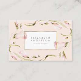 Elegant Botanical Gold Lijst Floral Wilde Bloem Visitekaartje