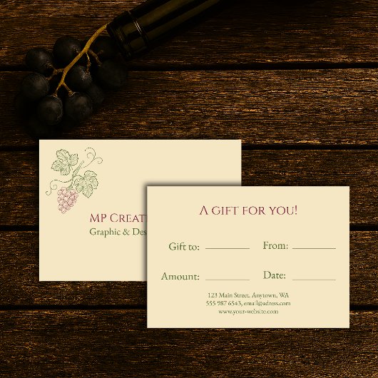 Elegant Botanical Grapevine Design