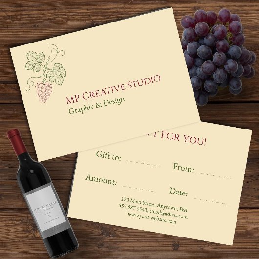 Elegant Botanical Grapevine Design