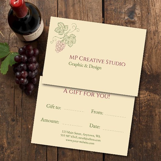 Elegant Botanical Grapevine Design