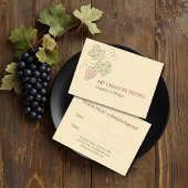 Elegant Botanical Grapevine Design Afsprakenkaartje