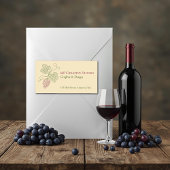 Elegant Botanical Grapevine Design Etiket