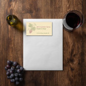 Elegant Botanical Grapevine Design Etiket