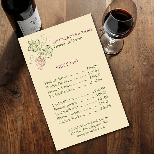 Elegant Botanical Grapevine Design Flyer
