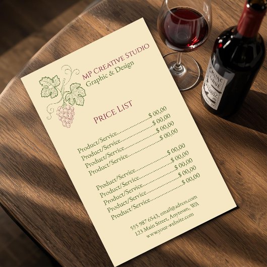 Elegant Botanical Grapevine Design Flyer