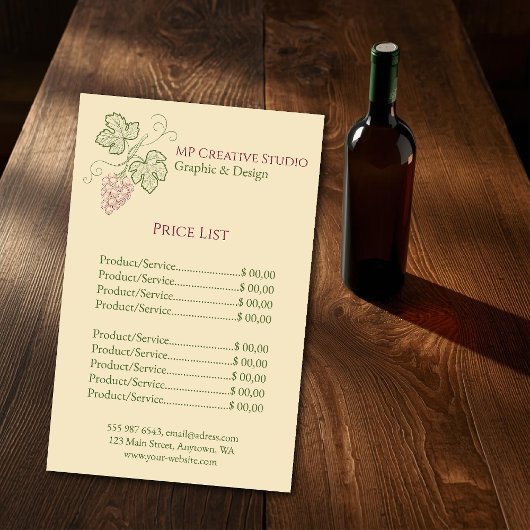 Elegant Botanical Grapevine Design Flyer