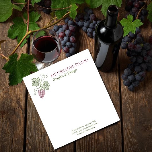 Elegant Botanical Grapevine Design Notitieblok