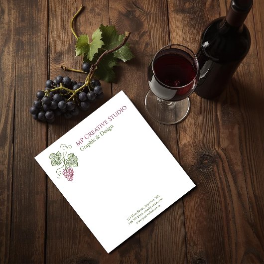 Elegant Botanical Grapevine Design Notitieblok