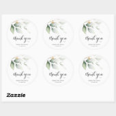 Elegant Botanical Green Gold Dank je Sticker (Vel)