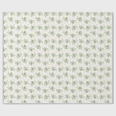 Elegant Botanical Green Watercolor Branches Cadeaupapier (Vlak)