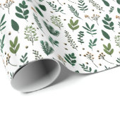 Elegant Botanical Greenery & Berry Cadeaupapier (Rol Hoek)