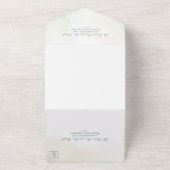 Elegant Botanical Greenery Eucalyptus Wedding All In One Uitnodiging (Buitenkant)