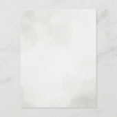 Elegant Botanical Greenery Finer Details Wedding Informatiekaartje (Achterkant)