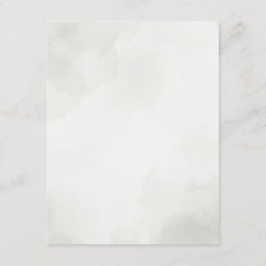 Elegant Botanical Greenery Finer Details Wedding Informatiekaartje (Achterkant)