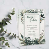 Elegant Botanical Greenery Finer Details Wedding Informatiekaartje