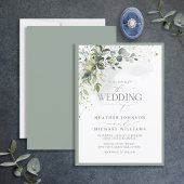 Elegant Botanical Greenery Floral Waterverf Kaart