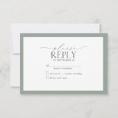 Elegant Botanical Greenery Floral Waterverf RSVP (Achterkant)