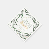 Elegant Botanical Greenery geeft Bedankt familiena Servet (Hoek)