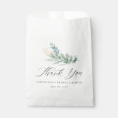 Elegant Botanical Greenery Gold Berries Hartelijk Bedankzakje (Voorkant)