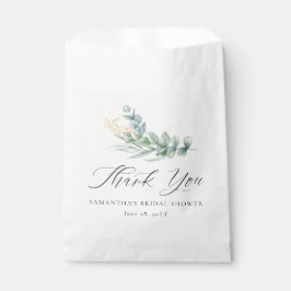 Elegant Botanical Greenery Gold Berries Hartelijk  Bedankzakje