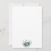 Elegant Botanical Greenery Gold Geometric Wedding Kaart (Achterkant)