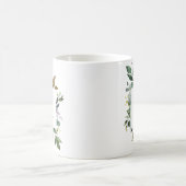 Elegant Botanical Greenery Lijst Monogram Koffiemok (Center)