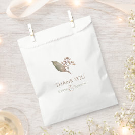 Elegant botanical greenery rustige bruiloft bedankzakje