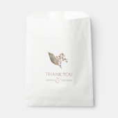 Elegant botanical greenery rustige bruiloft bedankzakje (Voorkant)