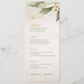 Elegant botanical greenery  rustige bruiloft menu (Voorkant)