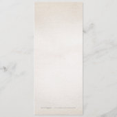 Elegant botanical greenery  rustige bruiloft menu (Achterkant)