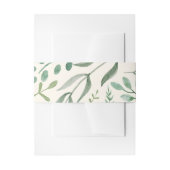 Elegant Botanical Greenery Soft Eggshell Uitnodigingen Wikkel (Voorkant Voorbeeld)