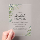 Elegant Botanical Greenery Vrijgezellenfeest Acryl Uitnodigingen (Insitu (Draagbaar))