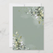 Elegant Botanical Greenery Waterverf Wedding Kaart (Achterkant)