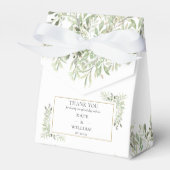 Elegant Botanical Greenery Wedding Bedankdoosjes (Voorkant Zijde)