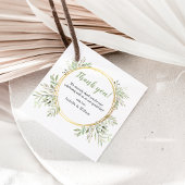 Elegant Botanical Greenery Wedding Bedankjes Labels