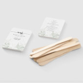 Elegant Botanical Greenery Wedding Programme Handwaaier (Niet-gemonteerd)