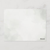 Elegant Botanical Greenery Wedding Thank You Briefkaart (Achterkant)