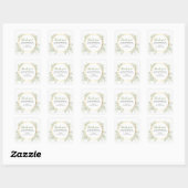 Elegant Botanical Greenery Wedding Vierkante Sticker (Vel)