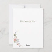 Elegant Botanical Hij is Risen Gepersonaliseerd Pa Feestdagenkaart (Achterkant)