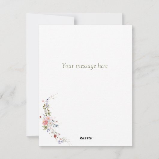 Elegant Botanical Hij is Risen Gepersonaliseerd Pa Feestdagenkaart (Achterkant)