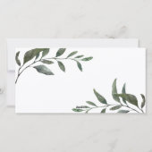 Elegant Botanical Holiday Kerstfoto Feestdagenkaart (Achterkant)