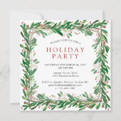 Elegant Botanical Holiday Party Kaart (Voorkant)