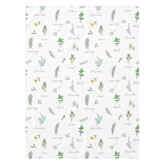 Elegant Botanical Kitchen Tafelkleed (Voorkant)