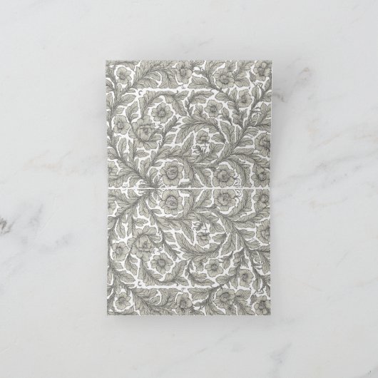 Elegant Botanical Lace Bedankkaart (Binnen)