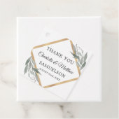 Elegant Botanical Leaves Gold Weddenschap DANK JE Bedankjes Labels (In situ)