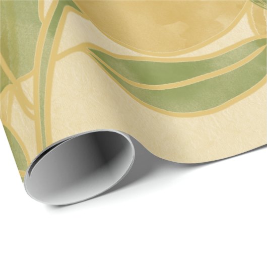 Elegant Botanical Lemon Greenery Cadeaupapier (Rol Hoek)